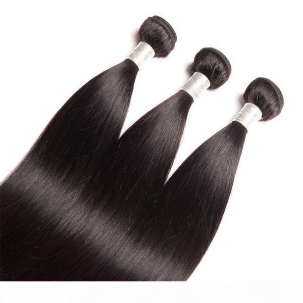 

indian raw virgin human hair 9a mink bundles with 6x2 lace closure with baby hair straight hair wefts with closure yirubeauty, Black;brown