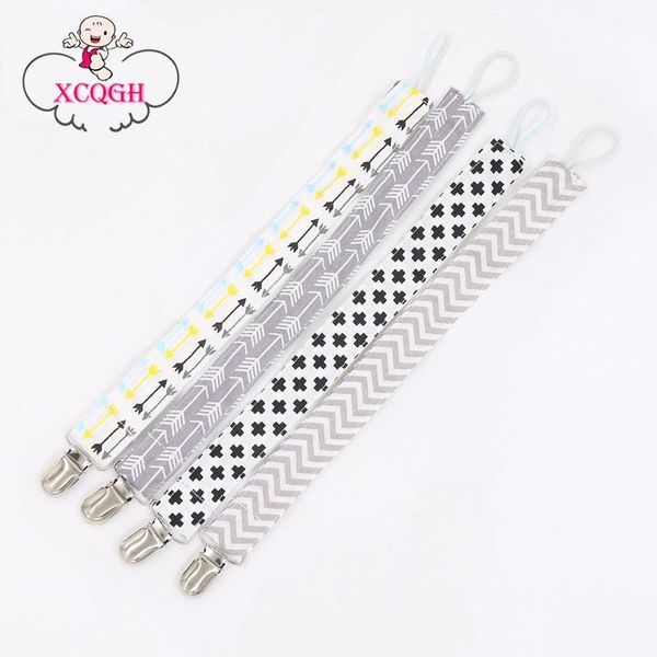 

pacifiers# 4ps/set baby pacifier clip chain cotton dummy holder chupetas soother clips strap nipple for infant feeding1