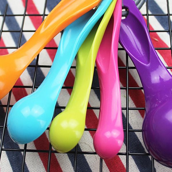 

5pcs set abs plastic measuring spoons colorful measure spoon durable sugar cake baking spoon kitchen measuring tool hip h jllbqw
