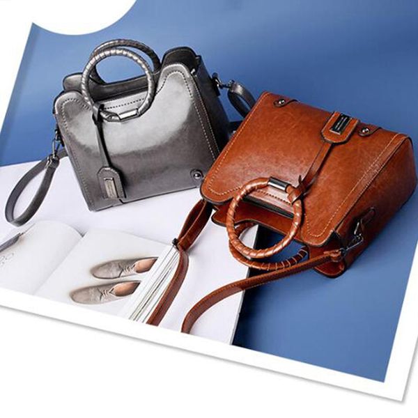 

casual women tote shoulder bag pu leather ladies handbag messenger bag soft shopping crossbody england style single zipper