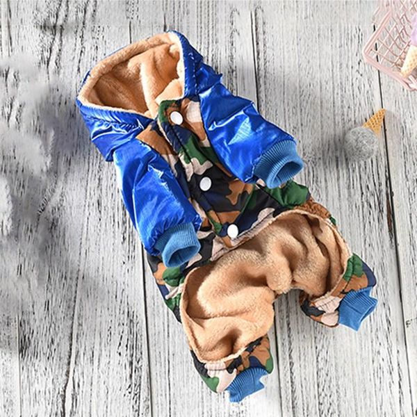 

dog apparel stitched printed jumpsuit for dogs pet clothes winter warm cotton coats waterproof jacket puppy coat outfits