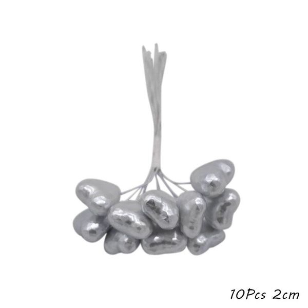 

mix silver artificial flowers cherry stamens berries bundle diy christmas wedding cake gift box wreaths decoration bbykbq garden2010