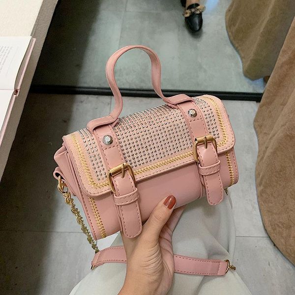 

women's bag fashion 2020 new summer simple chain personalized rivet small square korean version of the portable lady bags