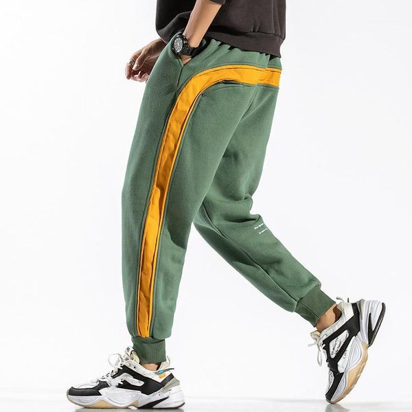 

men's pants 2021 ankle-length sweatpants streetwear spring autumn hip hop harem mens casual korean oversize 5xl 6xl joggers trouers1, Black