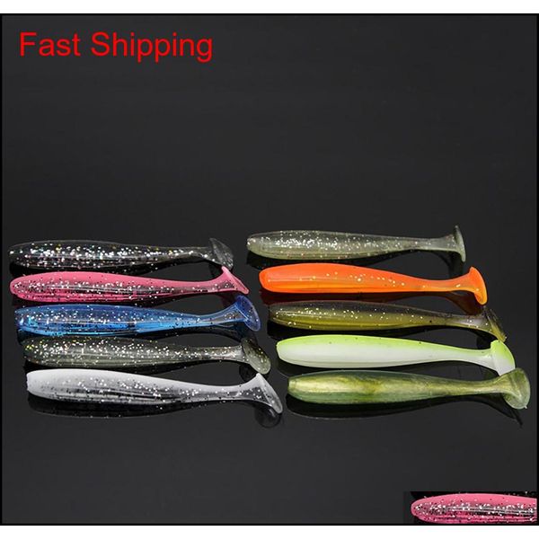 

10pcs/bag fishing lures t tail soft lures sile bait 6.3cm 1.6g carp bass pike jig sea baits fishing swimbait w qyluti yhshop2010
