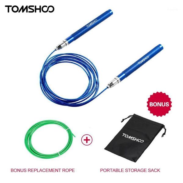 

tomshoo adjustable speed jump rope skipping jumping rope cable wire training exercise with bag home fitness equipment1