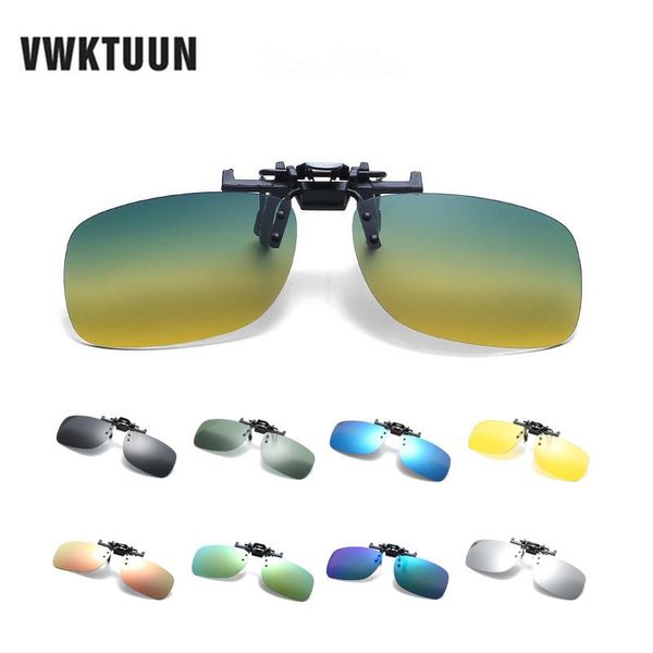 

sunglasses vwktuun polarized clip on men square night vision sun glasses for women male driving driver uv400 mirror goggles, White;black
