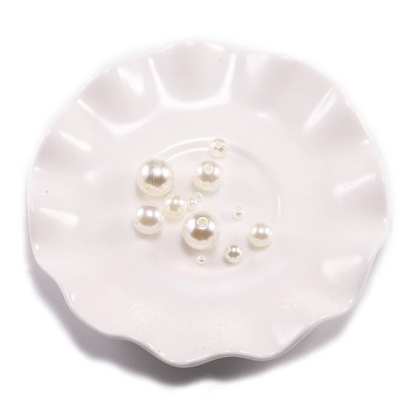 

10 400pcs lot 3 20mm straight holes acrylic imitation pearl beige bracelet round beads for diy craft jewelry making supplies h bbyrys