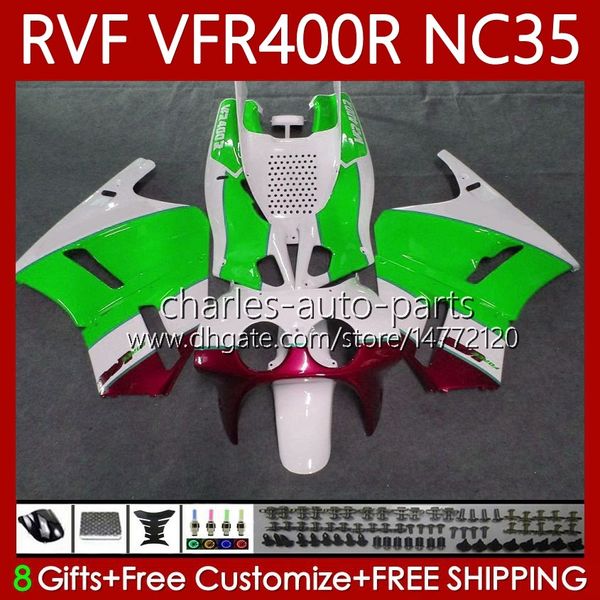 Kit carenti per Honda NC35 V4 V4 VFR400 R RVF400R 1994 1995 1996 1997 1998 80N4.133 RVF VFR 400 RVF400 R 400RR Green Red VFR 400R VFR400RR 94-98 VFFR400R 94 95 96 97 98