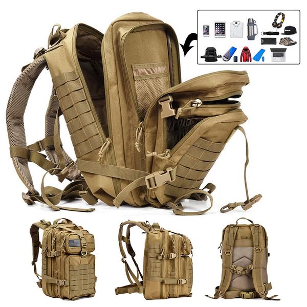 

designer bags 50l capacity men army military tactical large backpack waterproof outdoor sport hiking camping hunting 3d rucksack
