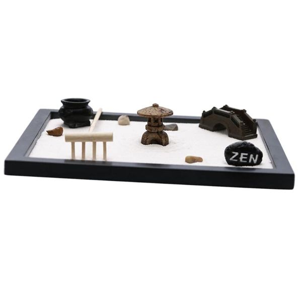 

wooden zen sand box mini desksandbox garden office decoration