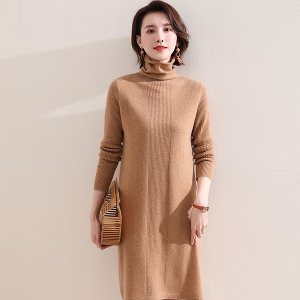 

2021 100% cashmere goat dressed in knitted or crocheted for the women new winter turtleneck high-style jumpers women's vn4g, Black;gray