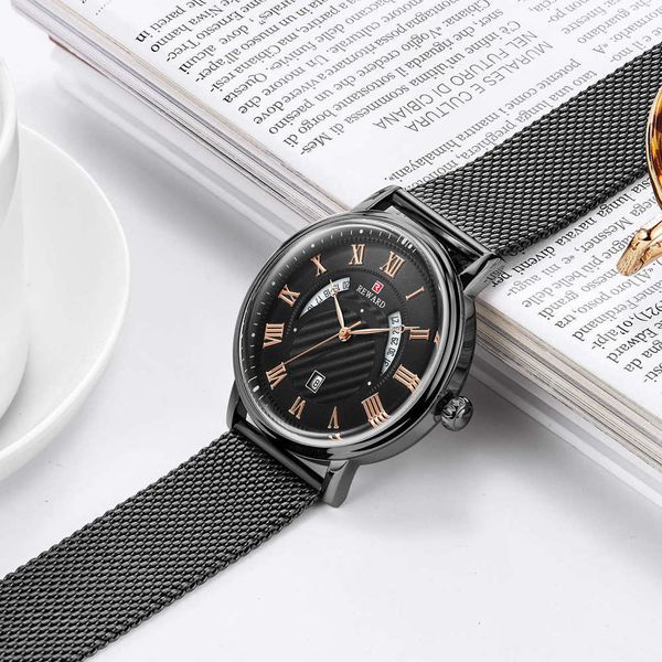 

quartz fashion fashion business waterproof mesh new watch ultra thin three eyes multifunctional leisure men's watch hujm, Slivery;brown