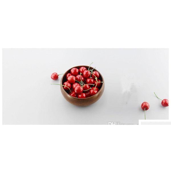 

1pc natural jujube wooden bowl soup rice noodles bowls kids lunch box kitchen tableware for baby feeding food con sqcxnf wphome