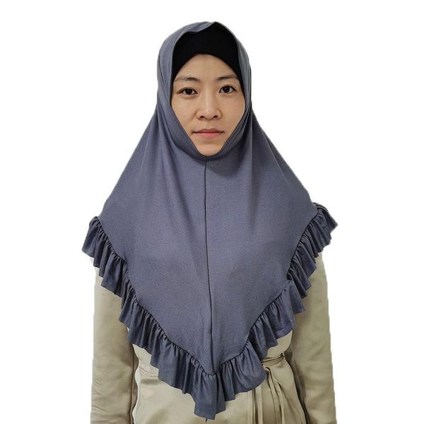 

2020 женщины plain bubble джерси шарф глава гофрированный хиджаб wrap solid instant платки платки femme мусульманская hijabs ready to wear s, Blue;gray
