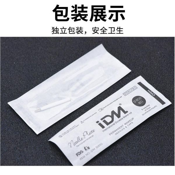 

50pcs microblading 10 pin tattoo needles shading blade 5 needles of god for 3d eyebrow embroidery manual ta qylyug