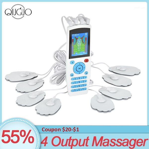 

electric massagers 16 modes tens massage machine ems nerve muscle stimulator digital pulse therapy acupuncture body massager1