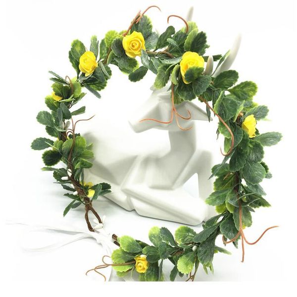 

small paper flowers wreath crowns headband women hair accessories headdress girl floral garlands wedding party floral qyljks