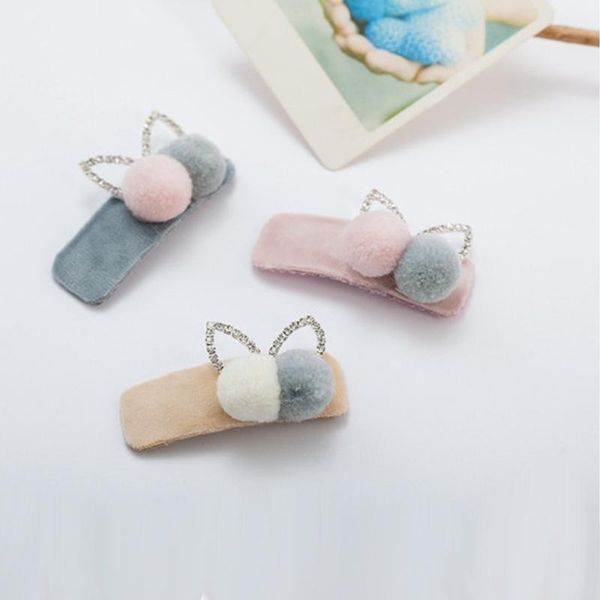 

hair clips & barrettes fashion sweet cute colorful small pom ball hairpins headwear girls' kids jewelry accessories, Golden;silver