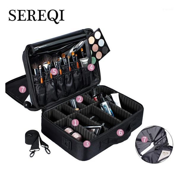 

sereqi travel makeup organizer professional make up box cosmetics pouch bags fashion cosmetic bag beauty case for women1