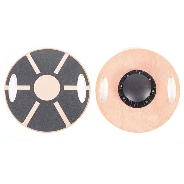 

360 degree fitness wooden board rotatable massage disc round plates board gym waist twisting exerciser rehabilitation