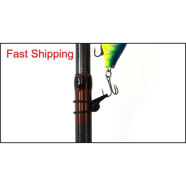 

multiple color plastic fishing rod pole hook keeper lure spoon bait treble holder small fishing qyljzd alice_bag