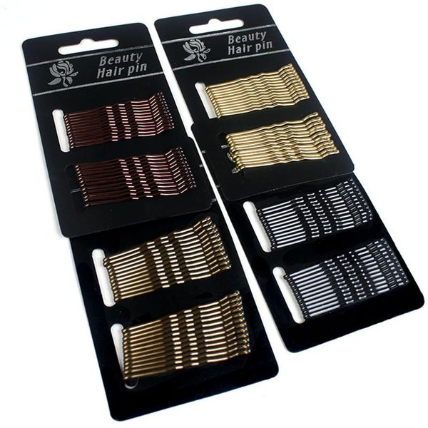 

24pcs hair clip ladies girls hairpin curly wavy grips hairstyle hairpins women bobby pins styling hair accessories, Black;brown