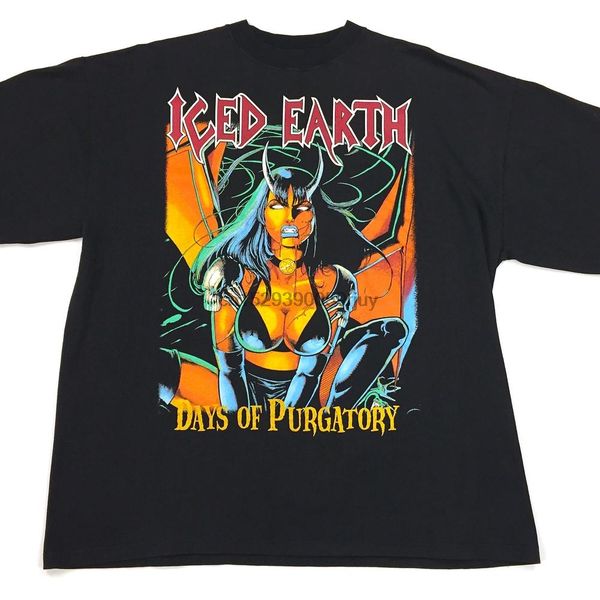 

vintage 90s iced earth days of purgatory 1997 тур концерт рубашку с даты тура спорта с капюшоном hoodie