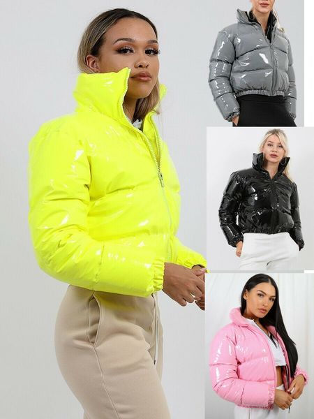 

2021 the new new new woman shiny bread down padded jacket winter coats szll, Black