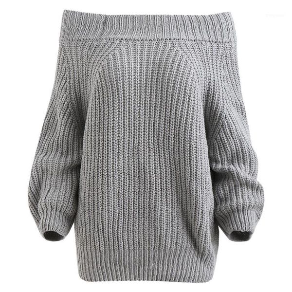 

rosegal off the shoulder plain sweater women raglan sleeve casual solid sweaters women clothes pullovers autumn winter1, White;black