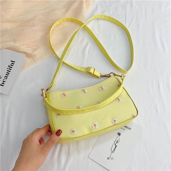 

women bag shoulder bag female flower embroidery handbag casual tote woman handbags fashion underarm for female 2020