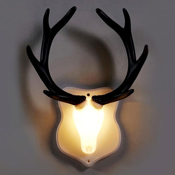 

tiooka creative decor tv background light wall surface mounted nordic 8 types deer antler wall light led night lights bar aisle