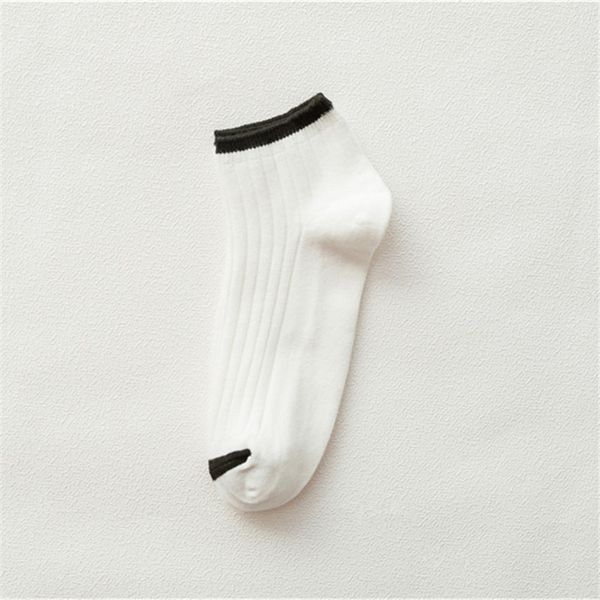 

new products in autumn wintervertical bar double needle men's shorts and socks and sockssocks super soft toe color contrast color contr, Black