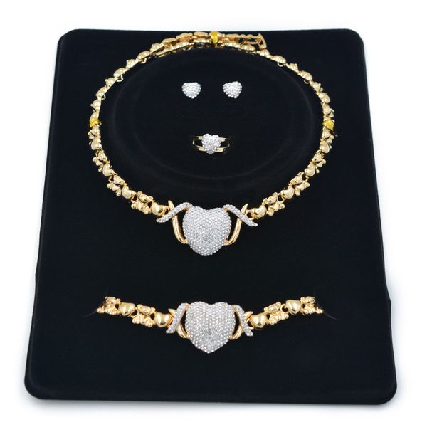 

new 14k gold bracelet women jewelry sets necklace womens earrings wedding jewelry earrings for women set, Black