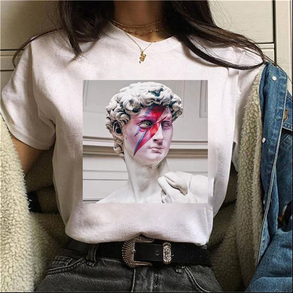 

cute female t shirt aesthetic harajuku tshirt funny ulzzang 90s grunge vintage tumblr ulzzang o neck women tshirt, White