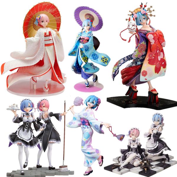 

22cm re: life a different world from zero rem ram emilia re zero action figures toys anime figure toys for kids children gifts