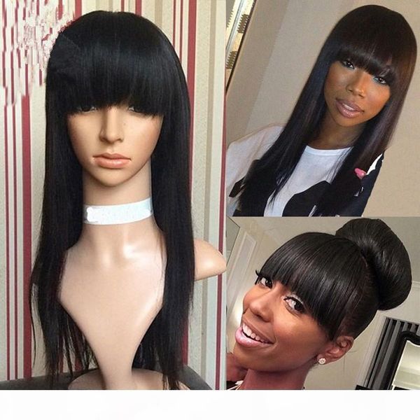 

glueless фронта шнурка парики glueless бразильская полные парики шнурка человеческих волос с волосами младенца для черной женщины, Black;brown