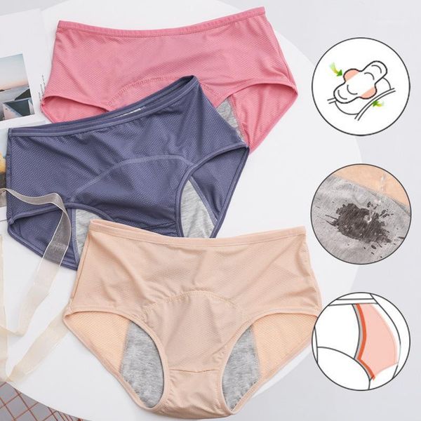 

women's panties female leak proof menstrual physiological pants women underwear period comfortable waterproof briefs drop1, Black;pink