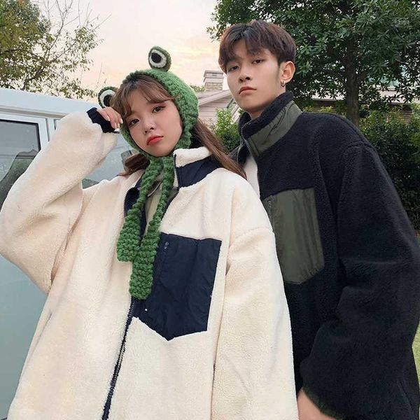 

lovers' winter padded jacket 2019 new korean version loose winter thickened ulzzang lamb wool cotton clothes1, Black