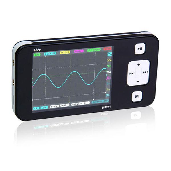

mini ds0211 professional portable oscilloscope 1mhz 8mb handheld mcx probe