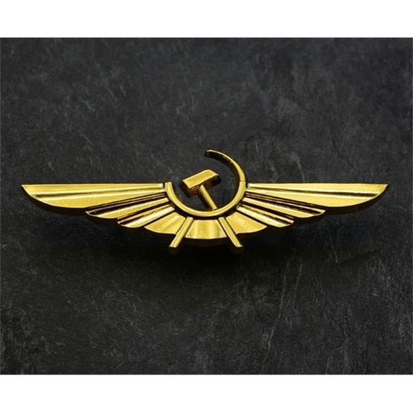 

soviet union air force badge aeroflot russian airlines brooches ussr russian fleet national aviation civil metal collar pin 201009, Gray