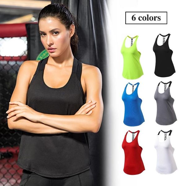 

quality 15% spandex fitness sports yoga shirt quickly dry sleeveless running vest workout crop female t-shirt, White;red