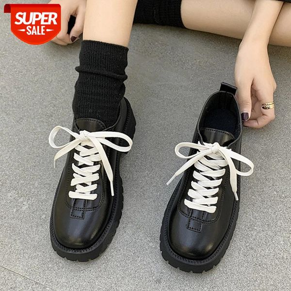

ribetrini brand luxury female lace up platform chunky shoes new women pumps spring casual cool design black pumps #ly2m