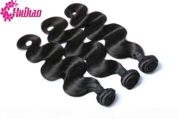 

brazilian indian peruvian malaysian unprocessed human hair weave body wave 3pcs lot hair products from huihao_hairs, Black;brown