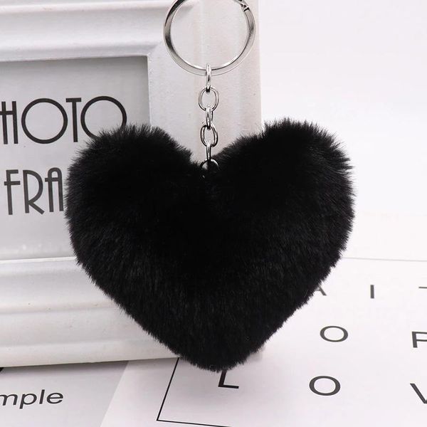 

plush ball key ring love mobile phone key chain soft artificial rex rabbit hair ball car key ring ladies bag pendant jewelry jllwtd xjfshop