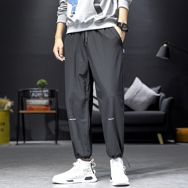 

ga8fe k387-p45 fmfb6 new sofa pantssofa casual pants wall large size elastic pants ankle-length casual breathable men's 2019 autumn, Blue