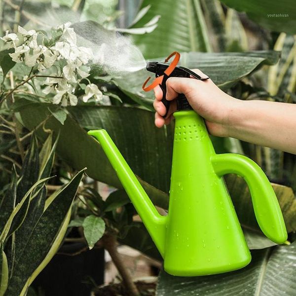 

watering equipments plastic can for home garden lightweight spray mouth pot1