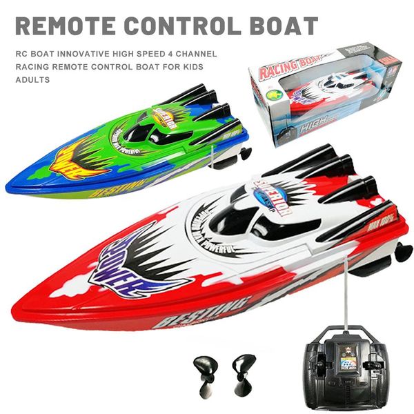

electric rc boat high speed radio remote controlled speedboat racing ship rechargeable steerable boats adults