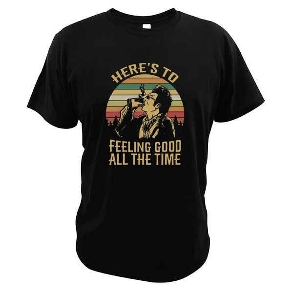 

sport seinfeld t shirt here's feel good all the time american sitcom tv series vintage drinking eu size summer clothing