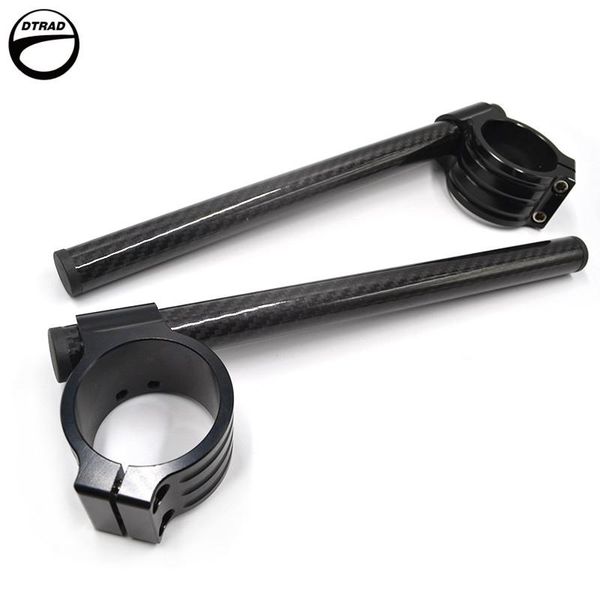 

universal handlebar racing carbon fiber cnc 33/35/37/39/41/43/45/46/50/52/53/54mm clip on ons fork handle bar moto twill/gloss